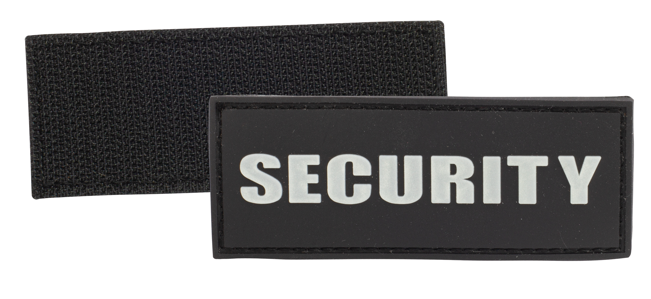 3D Rubber Patch mit Klett Security Schwarz/Fluoreszierend